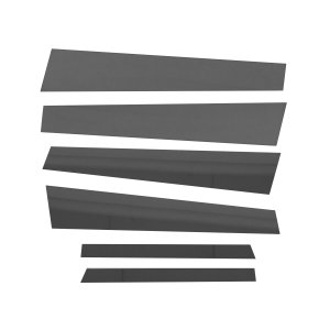 BMW 5 SERIES E60 Pillar Trims - Omac - S.Steel - Gloss Dark - '03-'10 BMW 5 SERIES E60 Pillar Trims - Omac - S.Steel - Gloss Dark - '03-'10